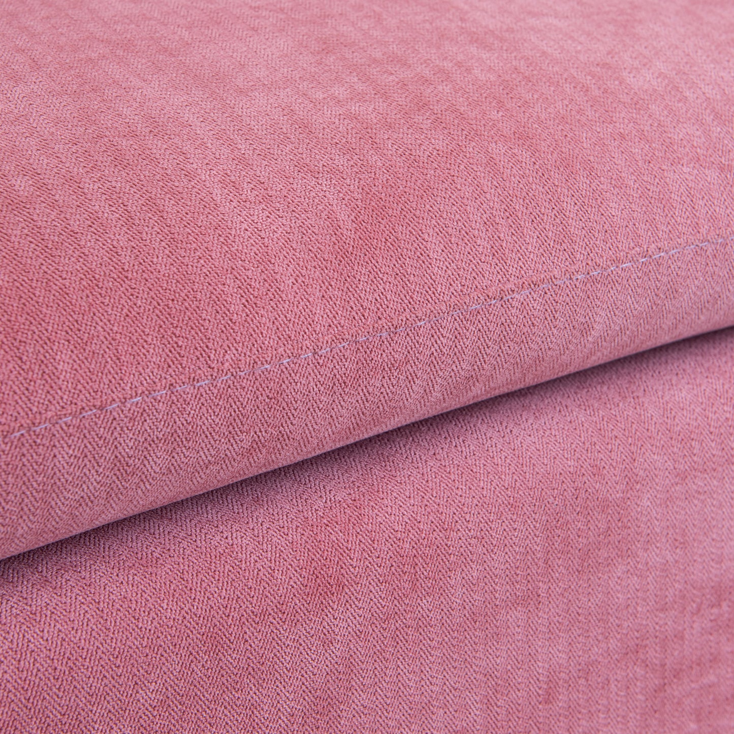 Modern Upholstered Loveseat Sofa;  Pink Cotton Linen-63.8''