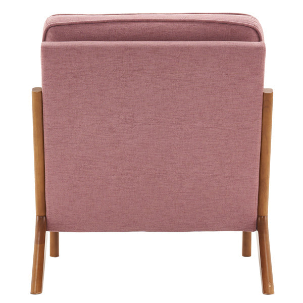 Oak Armrest Oak Upholstered Single Lounge Chair Indoor Lounge Chair Pink